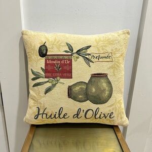 Hines of Oxford Tapestry Decorative Pillow "Huile d'Olive" French County
